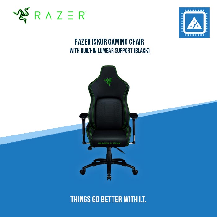 RAZER ISKUR GAMING CHAIR WITH BUILT-IN LUMBAR SUPPORT RAZER ISKUR GAMING CHAIR WITH BUILT-IN LUMBAR SUPPORT